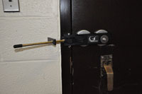 Door Stop deployed on spring loaded door